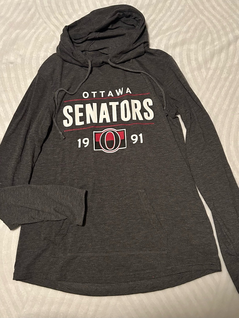 Ottawa Senators Women's Charcoal Hooded Longsleeve